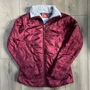 Columbia Sportswear Omni Heat Maroon Burgundy Puffer Jacket Womens Small